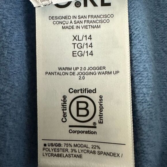 Athleta Super Soft Warm Up 2.0 Jogger Blue XL/14 - Picture 8 of 9